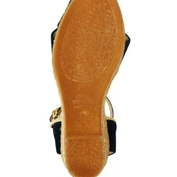 Stuart Weitzman Mirela Espadrille Wedge Sandals 8W - Picture 2 of 10